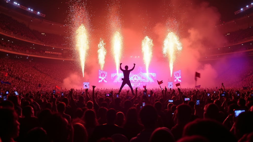 Bad Bunny sur scène à la Plenitude Arena de Paris, juillet 2026