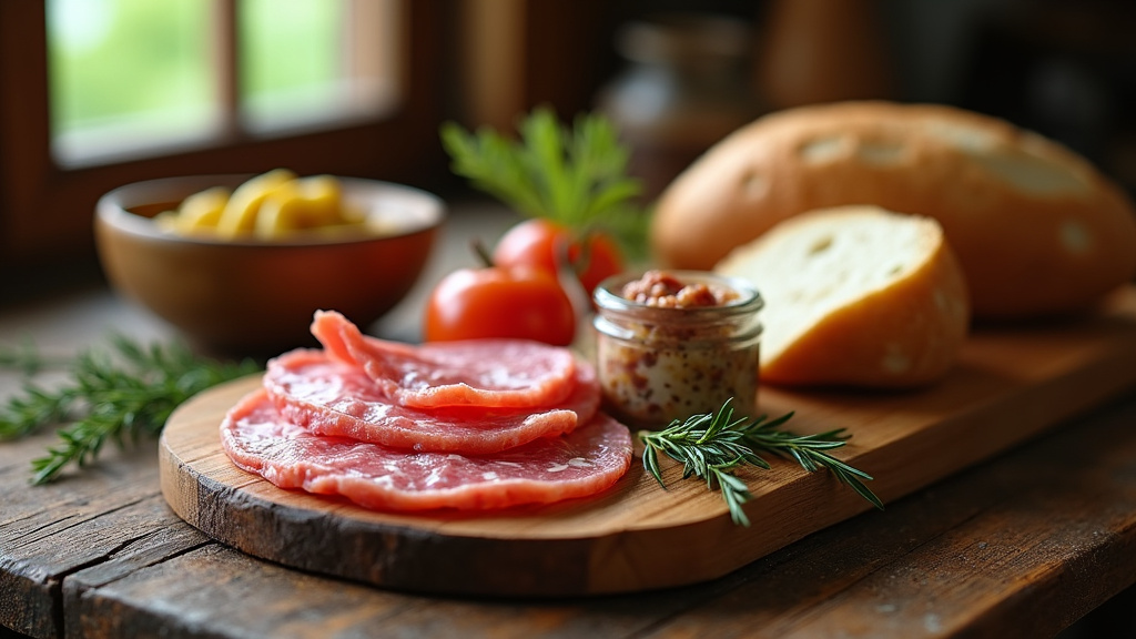 Processus de fabrication artisanale de charcuterie en atelier