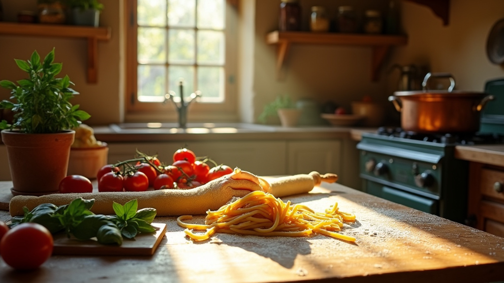 Présentation artistique d'un plat signé chef italien