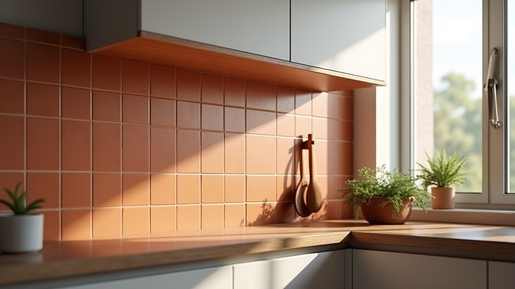 Vue d'ensemble d'une cuisine moderne avec crédence en verre trempé noir