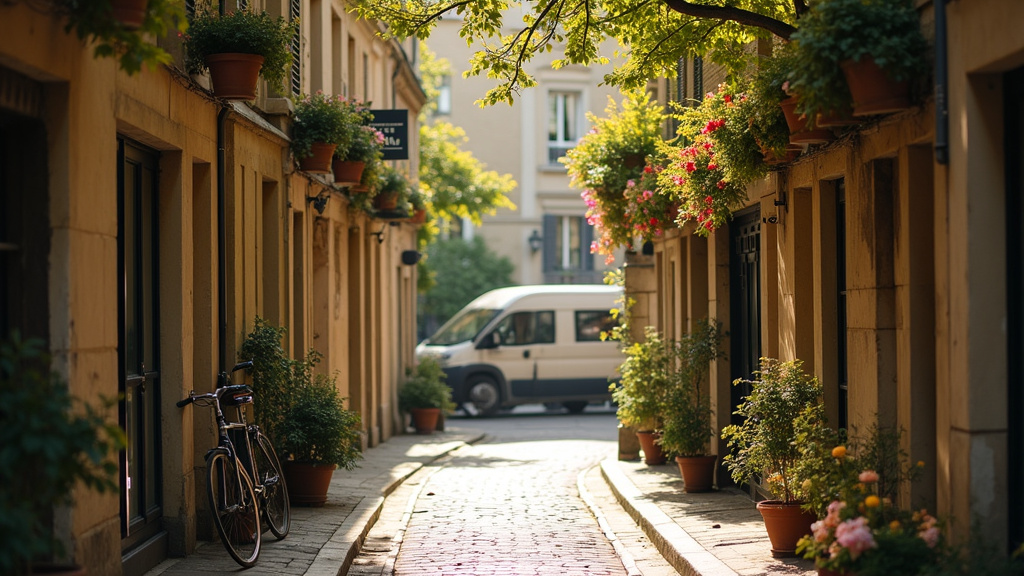 Vue aérienne du Quartier Latin avec ses rues pavées et ses immeubles haussmanniens