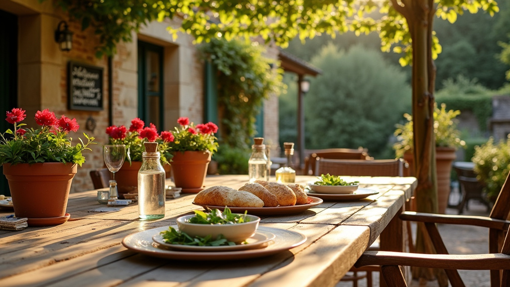 La Terrasse Gourmande à Monéteau - Vue extérieure du restaurant avec sa terrasse ombragée