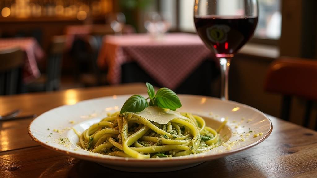 Façade élégante d'un restaurant italien dans le 16ème arrondissement de Paris