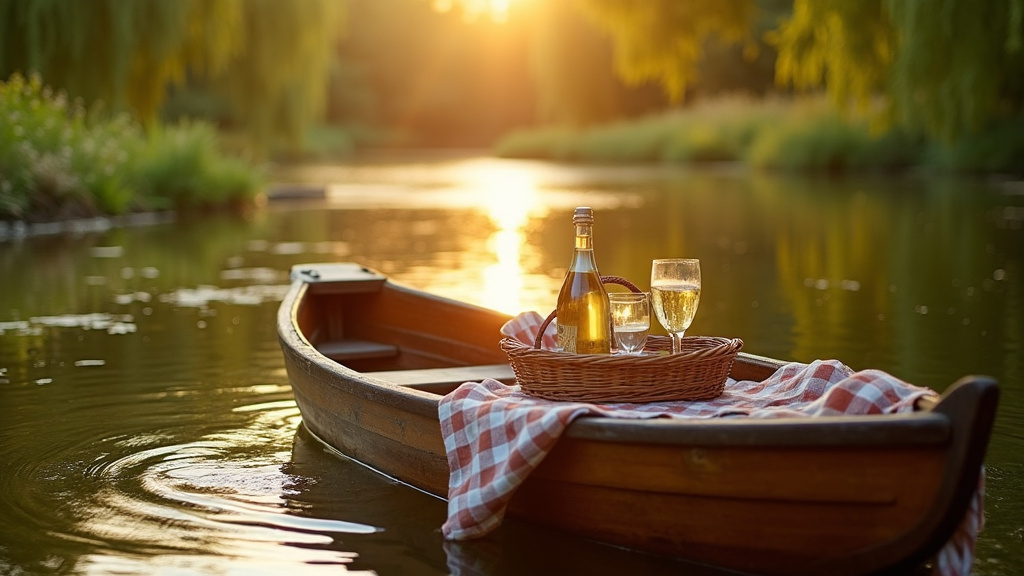 Terrasse flottante sur une péniche avec vue sur les quais de Lille