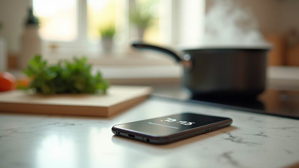 Interface du minuteur en ligne avec plusieurs minuteries actives pour différents plats de cuisine