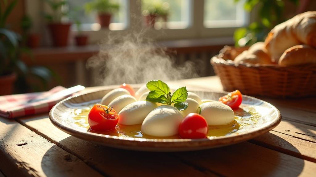Mozzarella di Bufala Campana DOP dans un bol en céramique