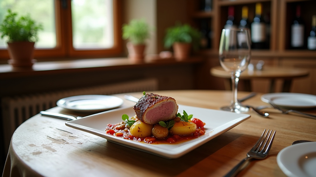 Enseigne Carré Gourmand avec tables en terrasse et clients dégustant des plats raffinés
