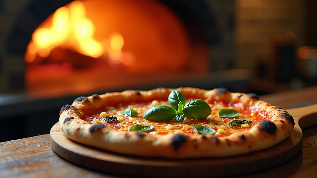 Pizza Margherita traditionnelle napoletaine avec basilic frais