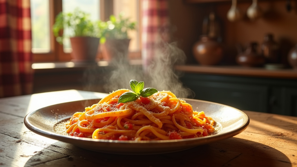 Table dressée dans un restaurant italien authentique avec des plats traditionnels