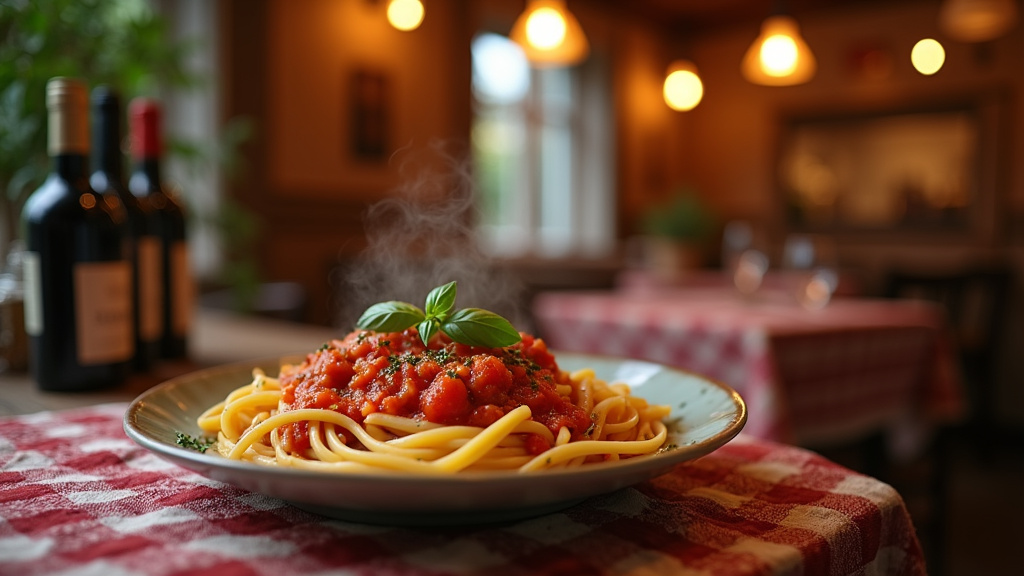 Pizza cuite au feu de bois dans le restaurant La Maison d'Italie à Caen