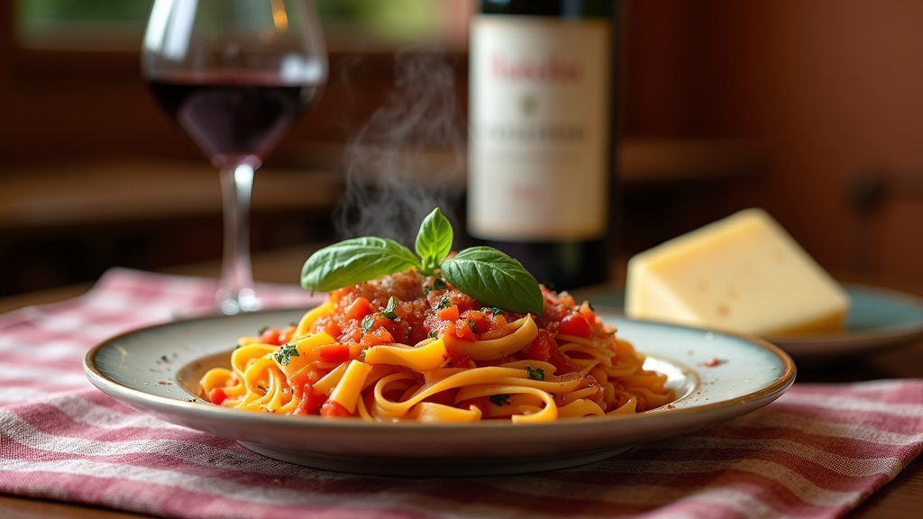 Serveur attentionné proposant un amuse-bouche dans un restaurant italien traditionnel